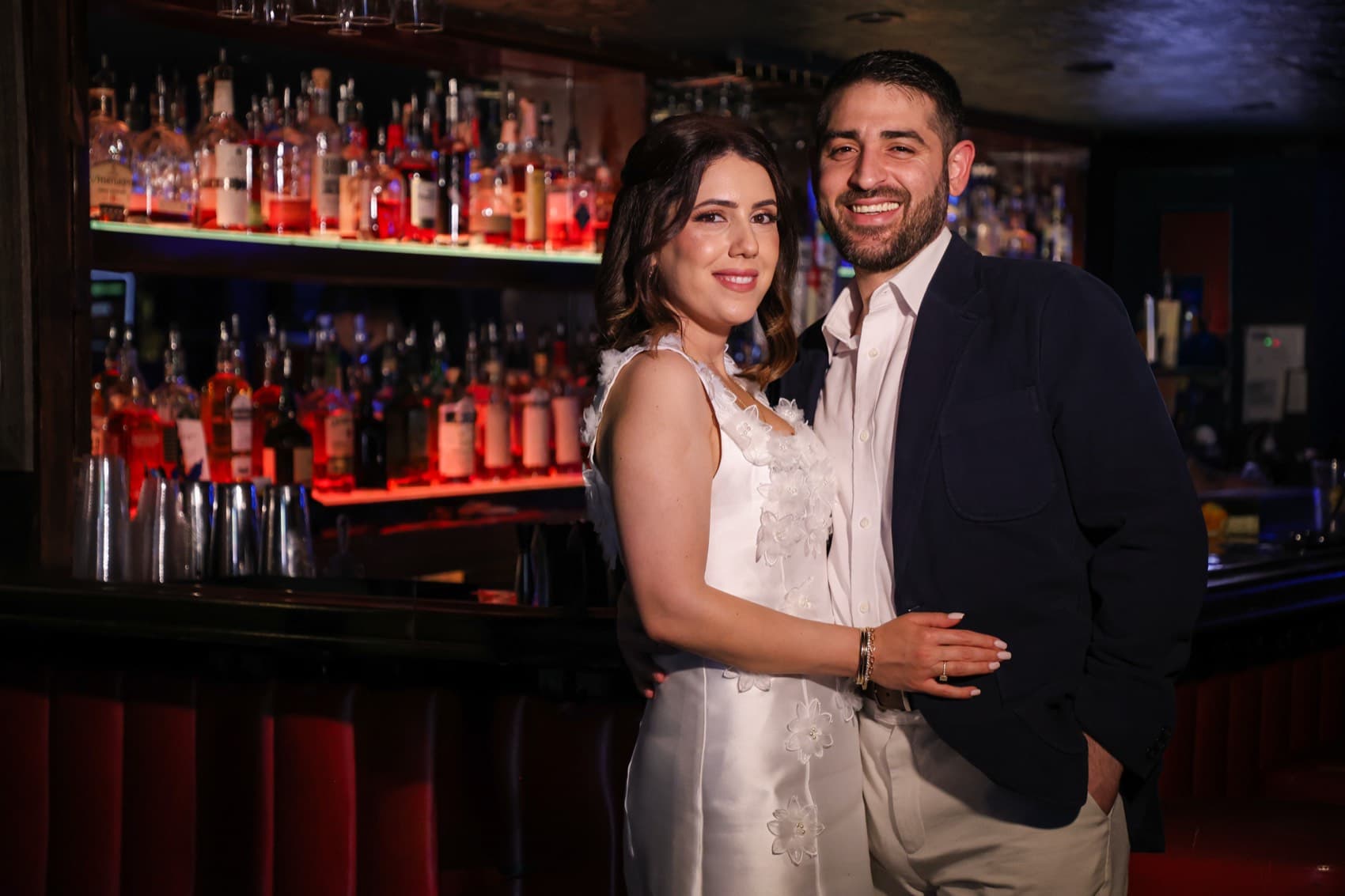Raffi and Sona share an embrace